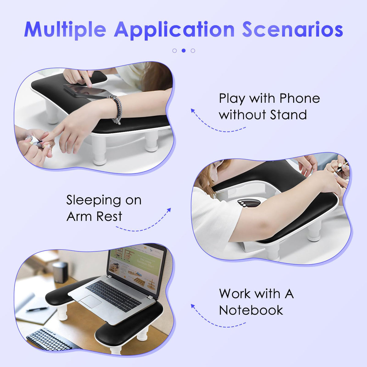 LIONVISON thick non-slip pad detail providing stable, slip-free manicure benefit
