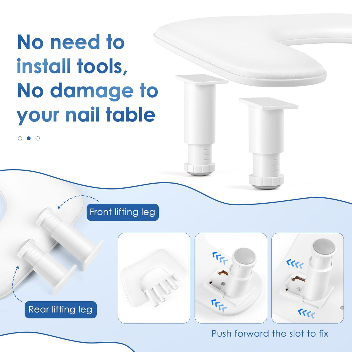 LIONVISON thick non-slip pad underside ensuring stable nail work