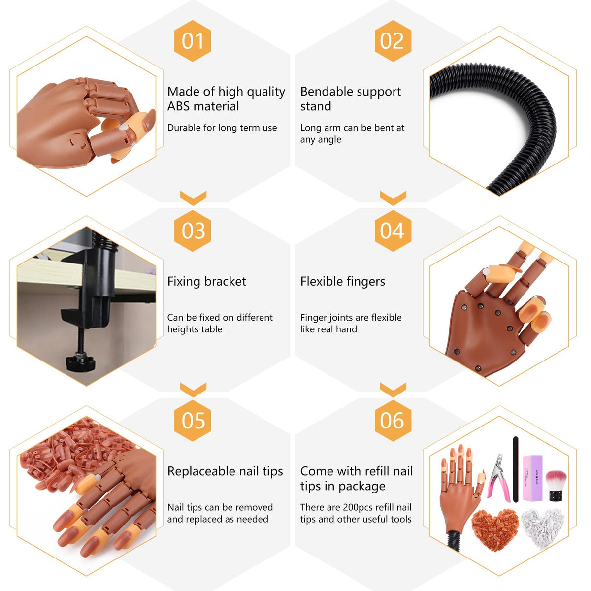 LIONVISON spread of replacement nail tips offering many practice sessions