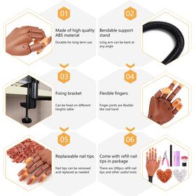 LIONVISON spread of replacement nail tips offering many practice sessions