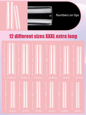 LIONVISON trimmed tips showing stiletto and coffin transformations for creative flexibility