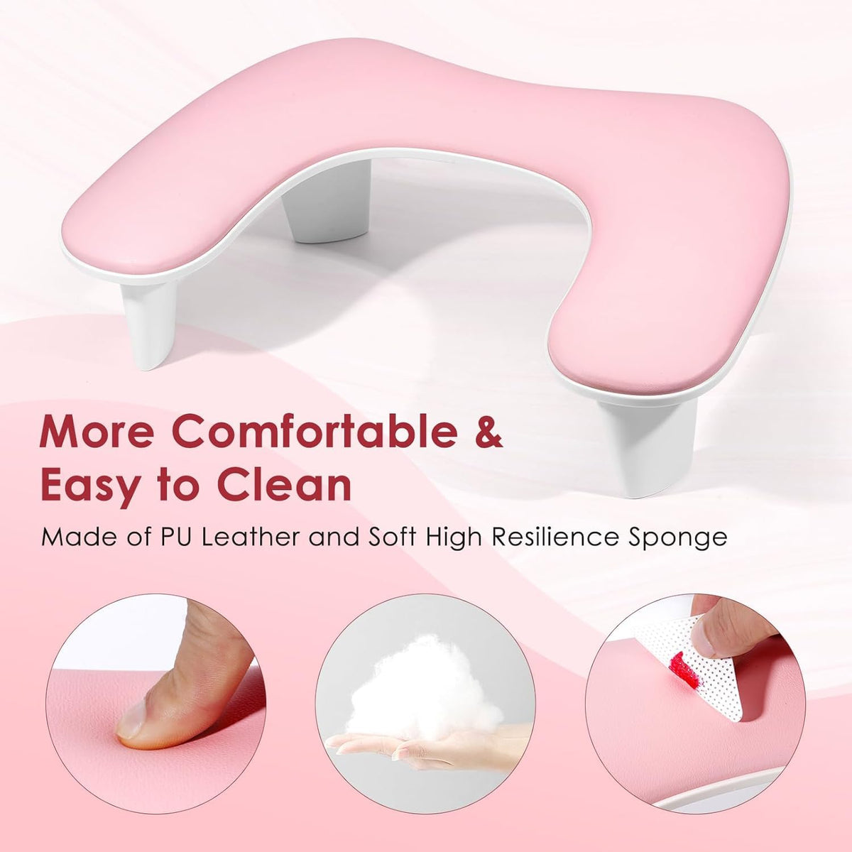 LIONVISON close-up of 15-degree tilt and sponge interior for ergonomic wrist support