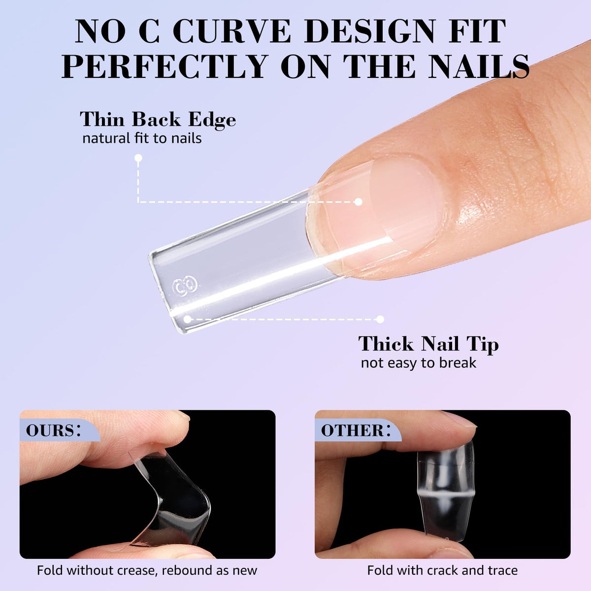 LIONVISON detailed view of tip thickness highlighting durable acrylic strength