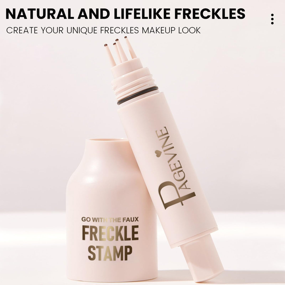 Liopif freckle ink texture on skin closeup showing matte blend and durability