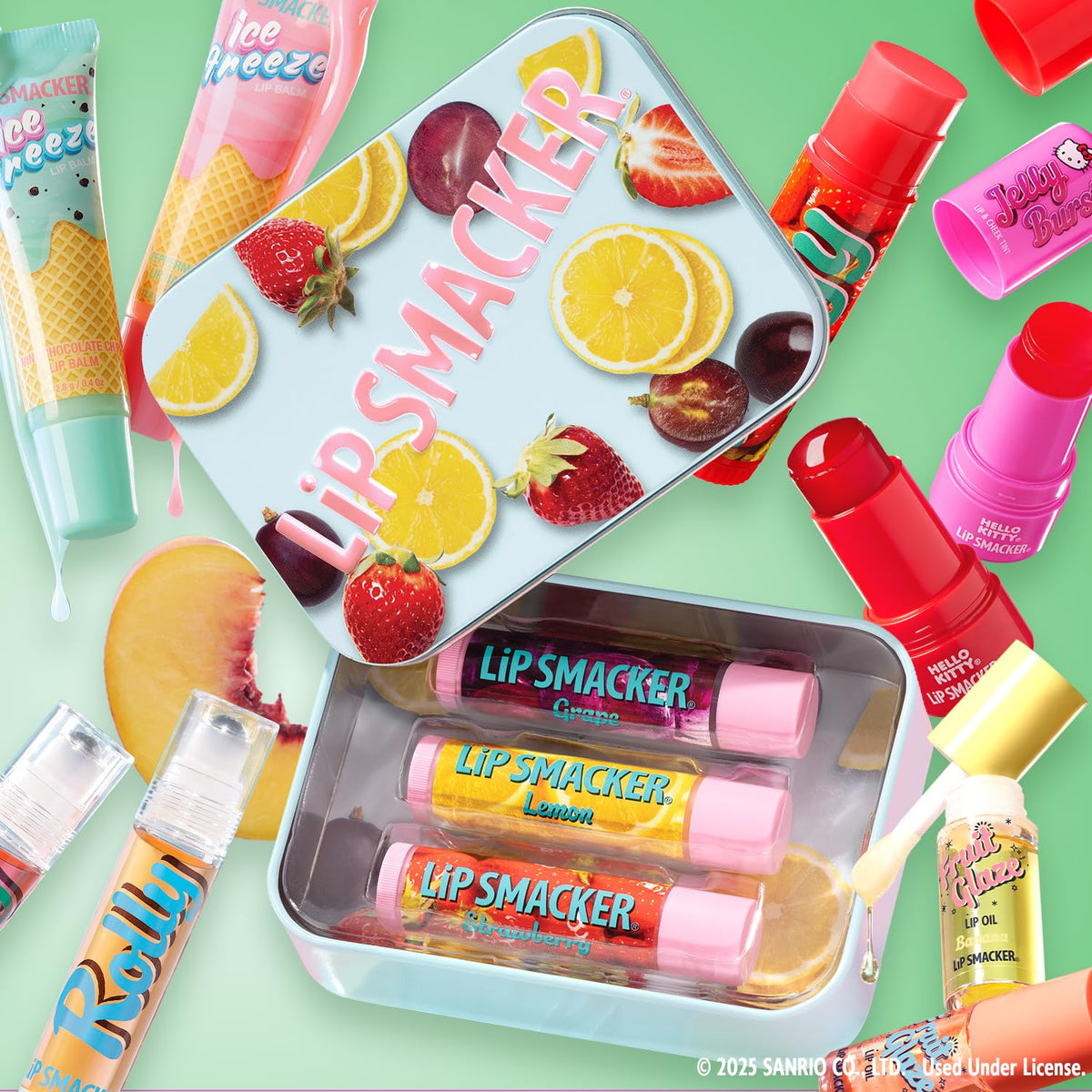 Lip Smacker Biggy held in hand comparing size and showcasing long-lasting larger tube