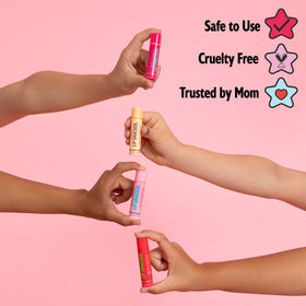 Lip Smacker Biggy balm texture close-up demonstrating smooth glossy finish and hydration