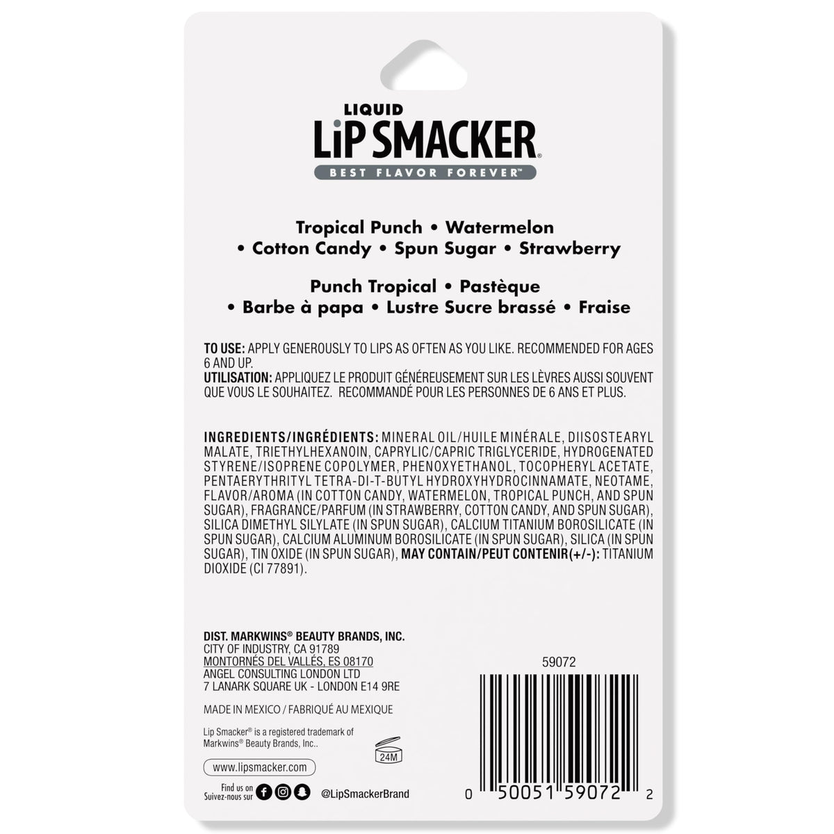 Lip Smacker gloss applied on hand demonstrating smooth, glossy result