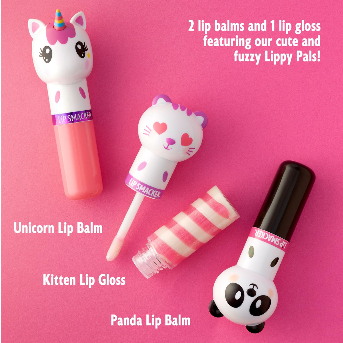 Lip Smacker panda balm detail showing textured cap and moisturizing finish