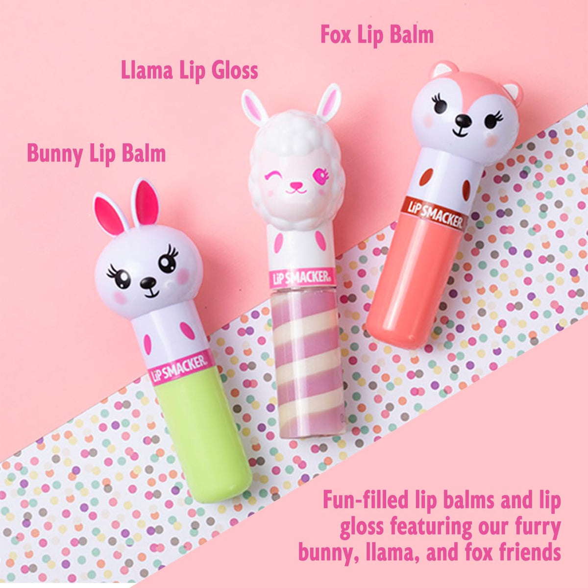 Lip Smacker straw-ma-llama swirl gloss side profile displaying color shine