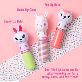 Lip Smacker straw-ma-llama swirl gloss side profile displaying color shine