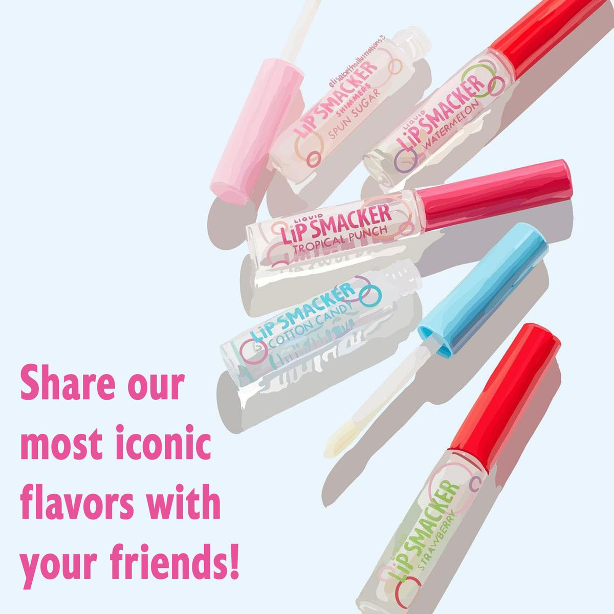 Close-up of Lip Smacker Tropical Punch tube highlighting color and label