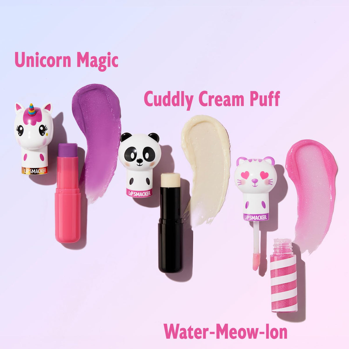 Lip Smacker unicorn balm close-up highlighting smooth applicator and flavor