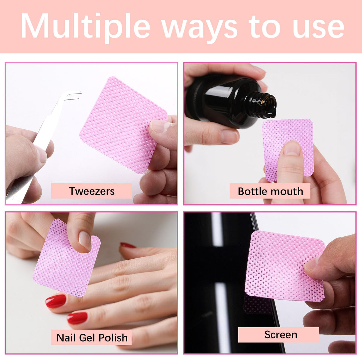lipetol wiping tweezers to remove glue showing clean tools and no residue