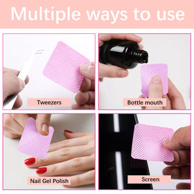 lipetol wiping tweezers to remove glue showing clean tools and no residue