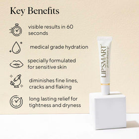 LipSmart texture close-up showing smooth balm finish for long-lasting hydration