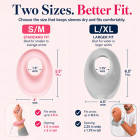 Liquilinks next to hand for size comparison showing S/M fit and comfort