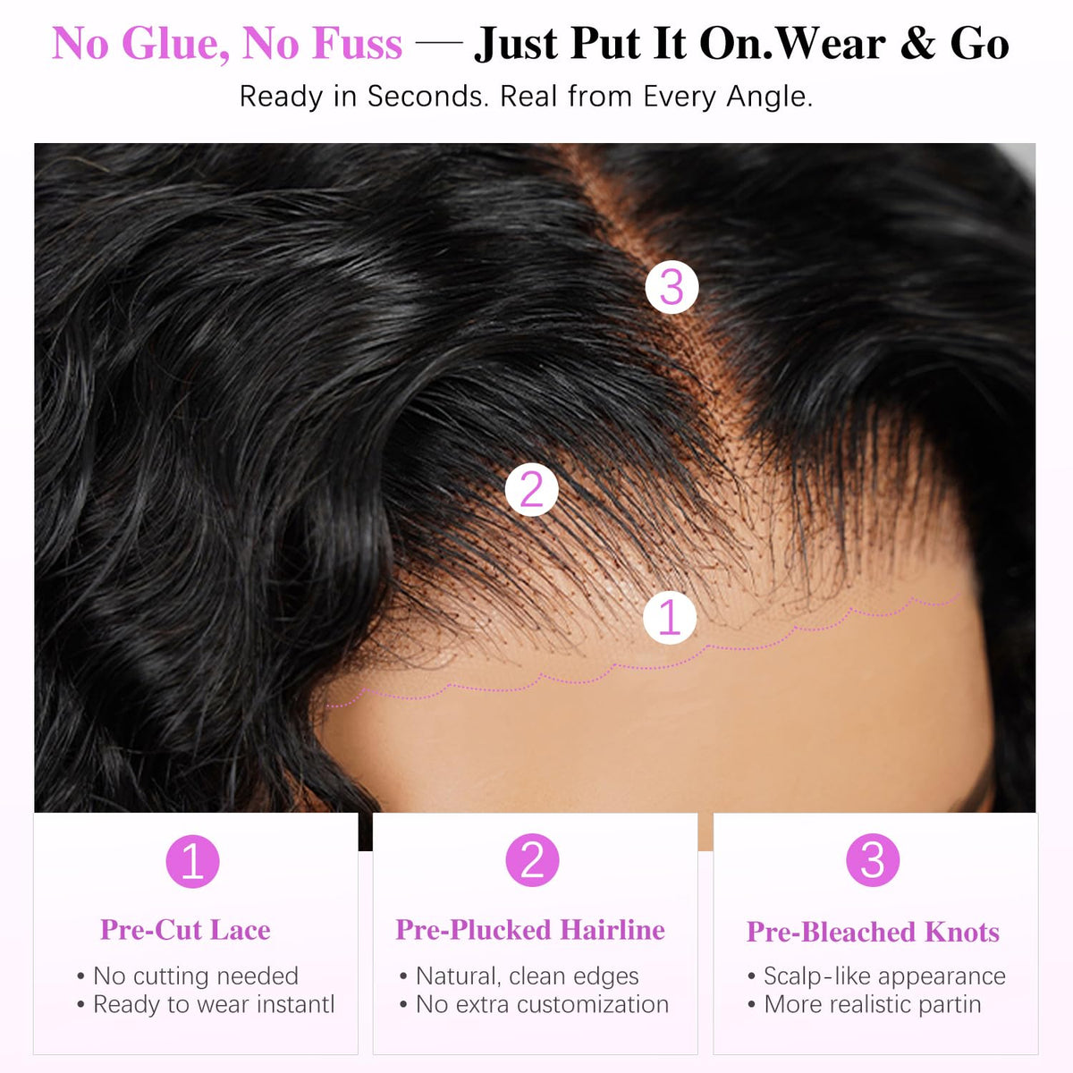 Liqusee adjustable drawstring cap showing secure, glue-free fit and comfort