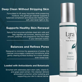 Lira Clinical hydrophilic gel texture close-up highlighting gentle exfoliation