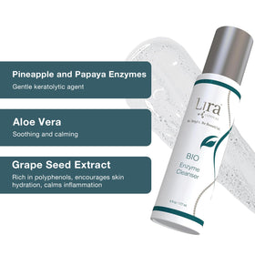 Lira Clinical being massaged to remove makeup for effective cleansing