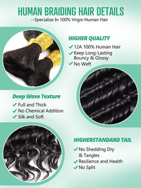 LIREN bundles in hand demonstrating 160g lightweight, easy-to-braid feel