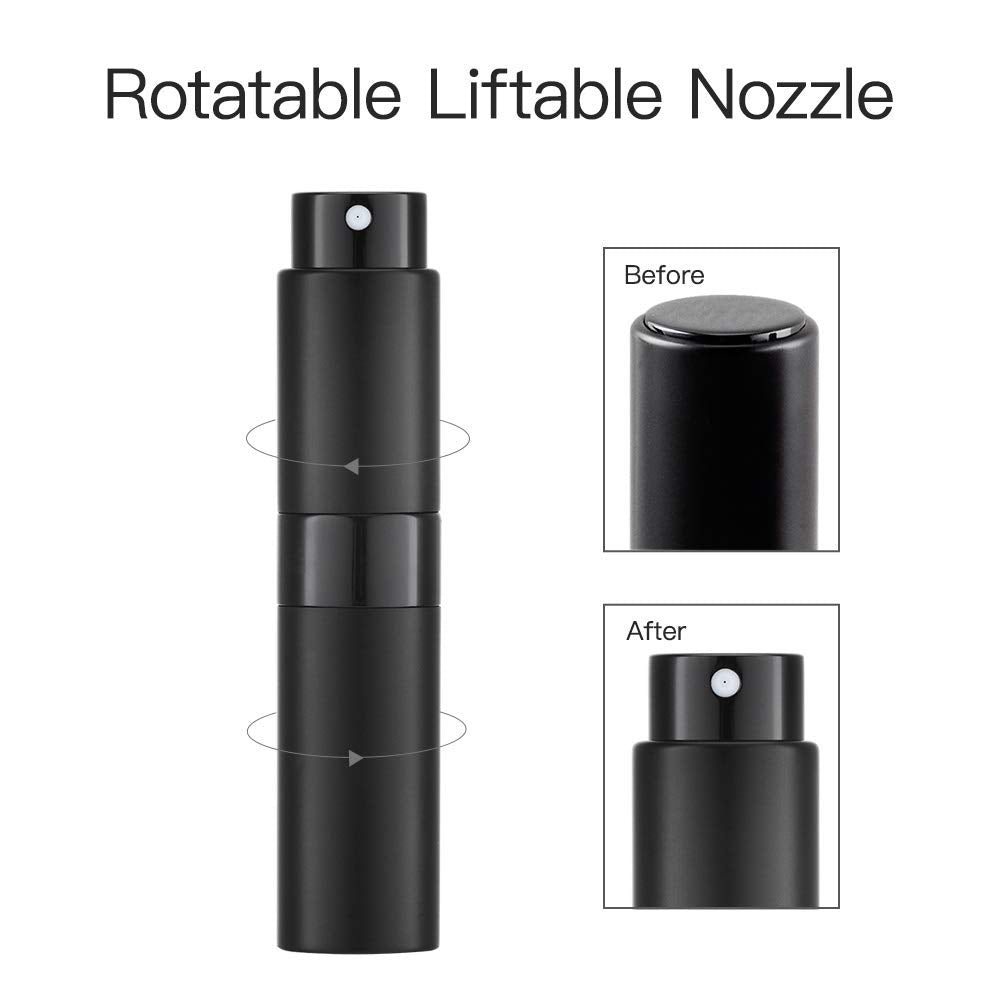 LISAPACK atomizer in hand showing scale and pocket-friendly portability