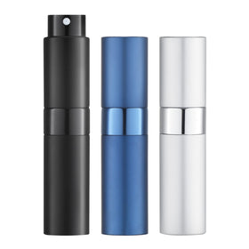 LISAPACK front view of three 8ml atomizers showing compact portability and style