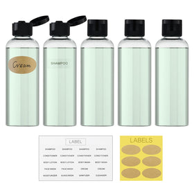 LISAPACK front view five bottles in clear pack showing compact travel convenience