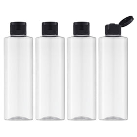 LISAPACK front view showing four clear refillable bottles for easy packing