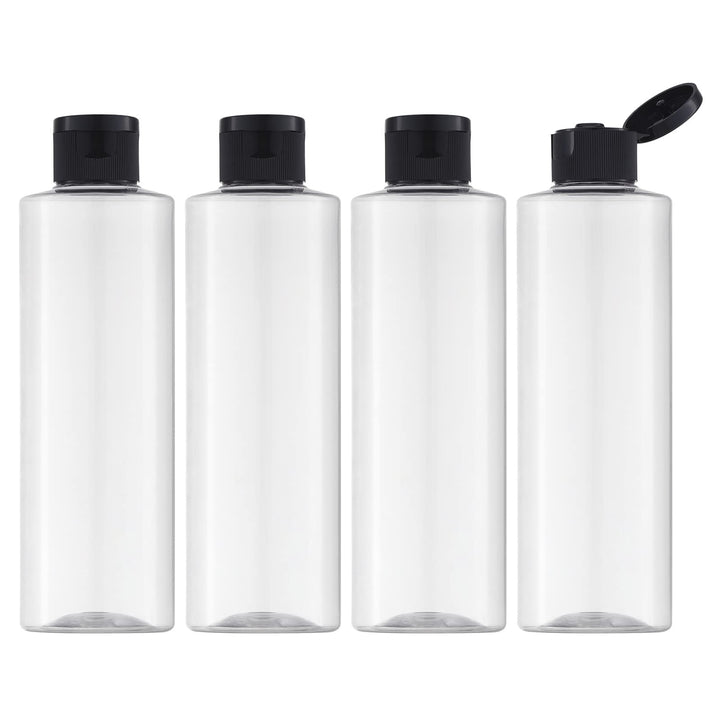 LISAPACK front view showing four clear refillable bottles for easy packing