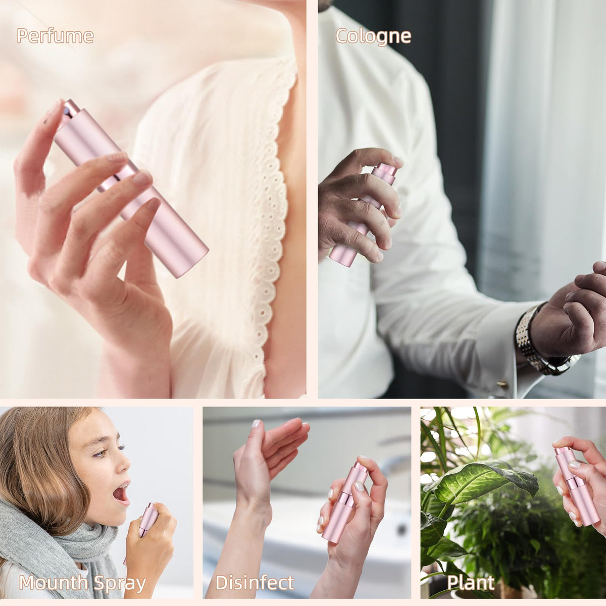 LISAPACK glass vial detail showing clear inner bottle for scent purity