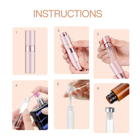 LISAPACK atomizer held in hand illustrating compact travel size
