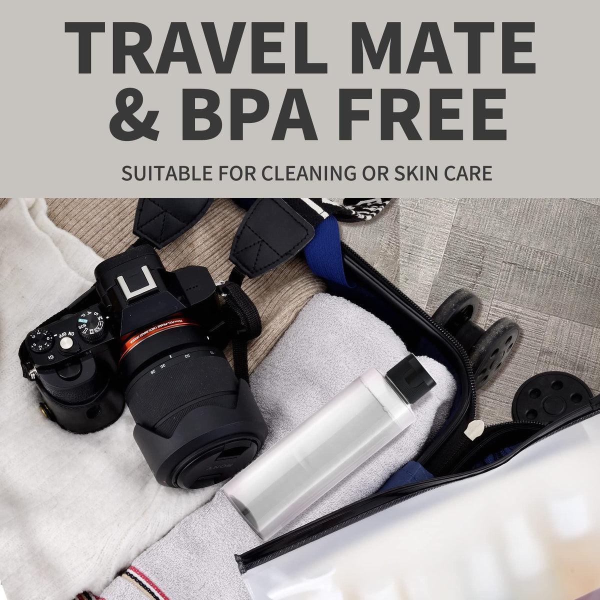 LISAPACK inside a toiletry bag demonstrating convenient travel organization