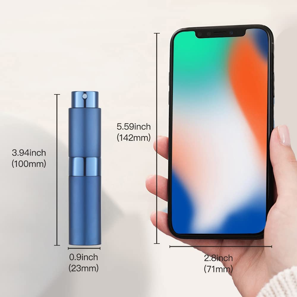 LISAPACK in-use by woman spraying fragrance for on-the-go freshness