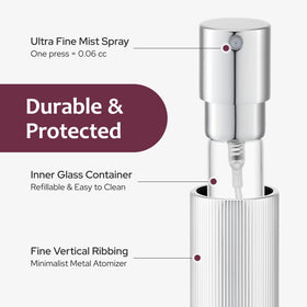 LISAPACK nozzle spraying fine mist for even fragrance application benefit