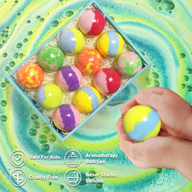Lisotera bath bomb in use in tub, fragrant bubbles creating fun bath time
