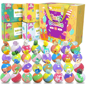 Lisotera front packaging showing 32 colorful bath bombs and handbag gift-ready