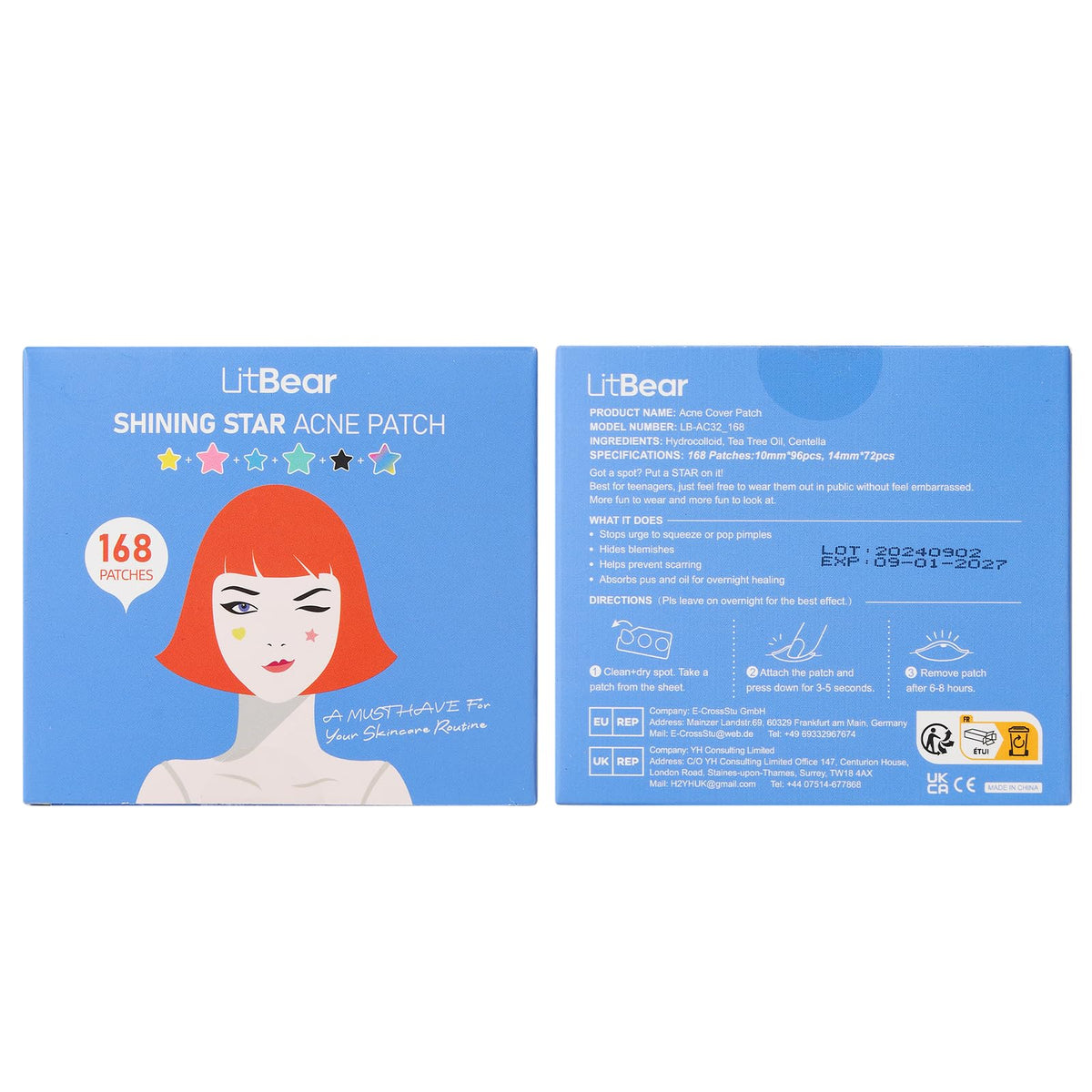 LitBear compact case inside bag, travel-ready blemish care on the go