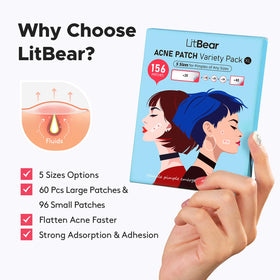 LitBear patches on chest and back showing body breakout treatment benefit