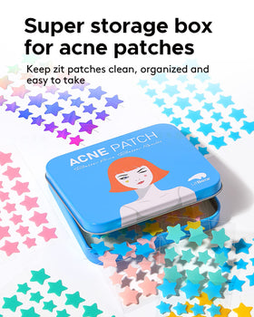 LitBear assortment of six color star patches on countertop, fun cosmetic option