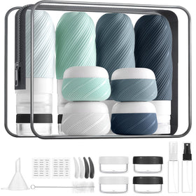 LitBear clear bag with 23-piece kit showing travel convenience