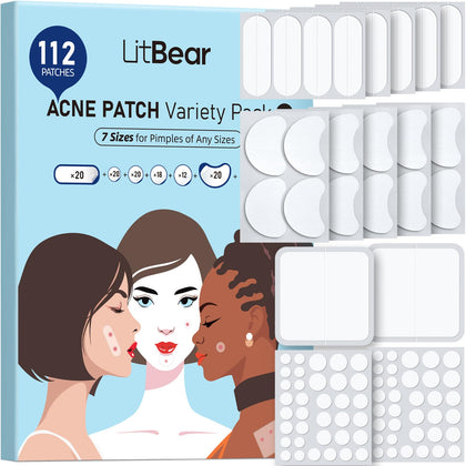 LitBear front packaging showing 7 sizes and 112 count for clear selection benefit