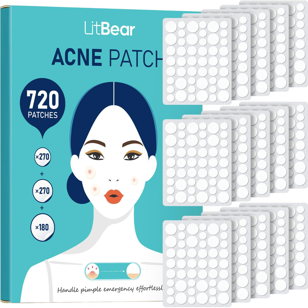 LitBear front packaging showing 720-count bulk supply for long-term use