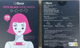 LitBear open box spread of 108 stickers displaying variety and immediate availability benefit