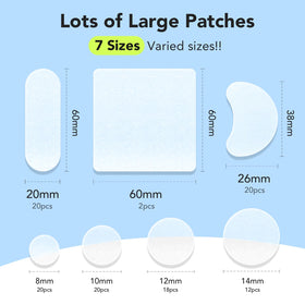LitBear assorted patch sizes laid out to show variety for targeted coverage