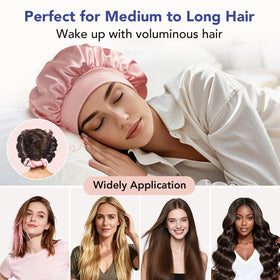 LitBear rods wrapped with long hair demonstrating easy overnight styling