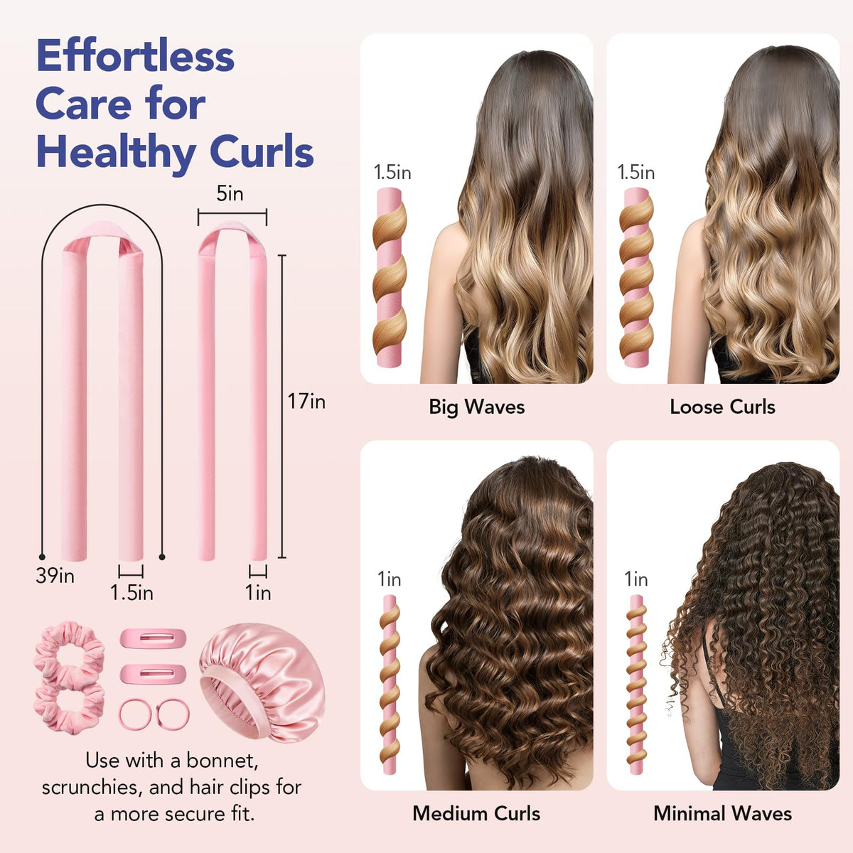 LitBear small 1 inch rod texture detail for tighter curls and comfort