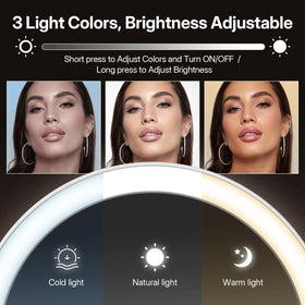 LitBear smart touch display and controls showing battery and brightness level