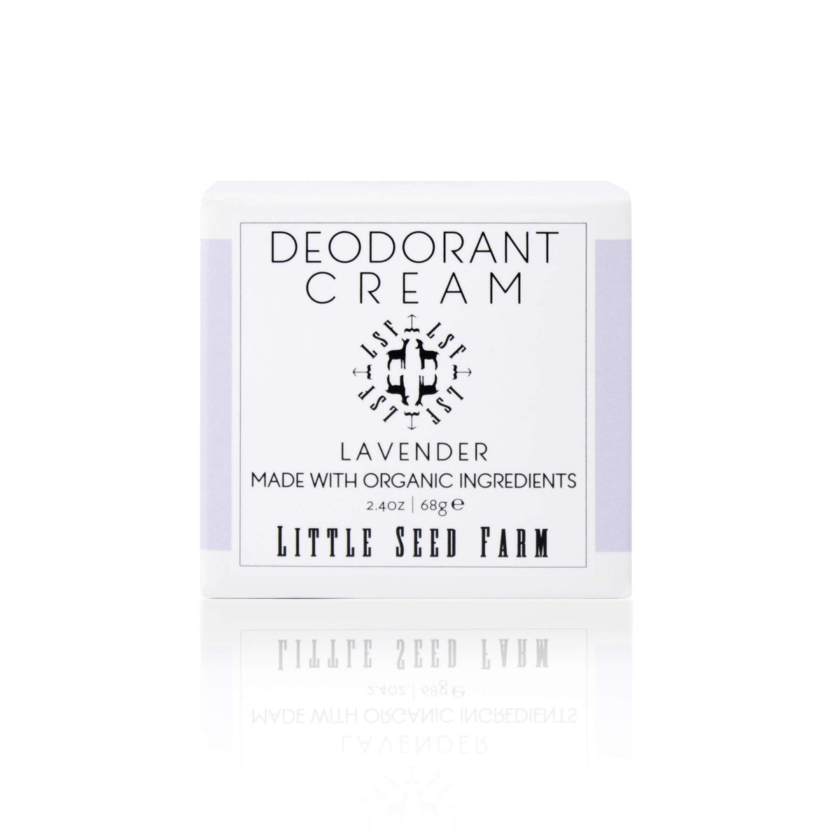 Little Seed Farm front jar showing label and lavender scent for natural freshness
