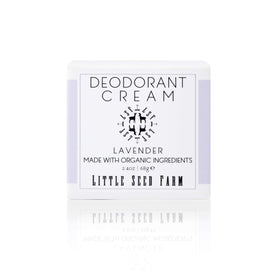 Little Seed Farm front jar showing label and lavender scent for natural freshness
