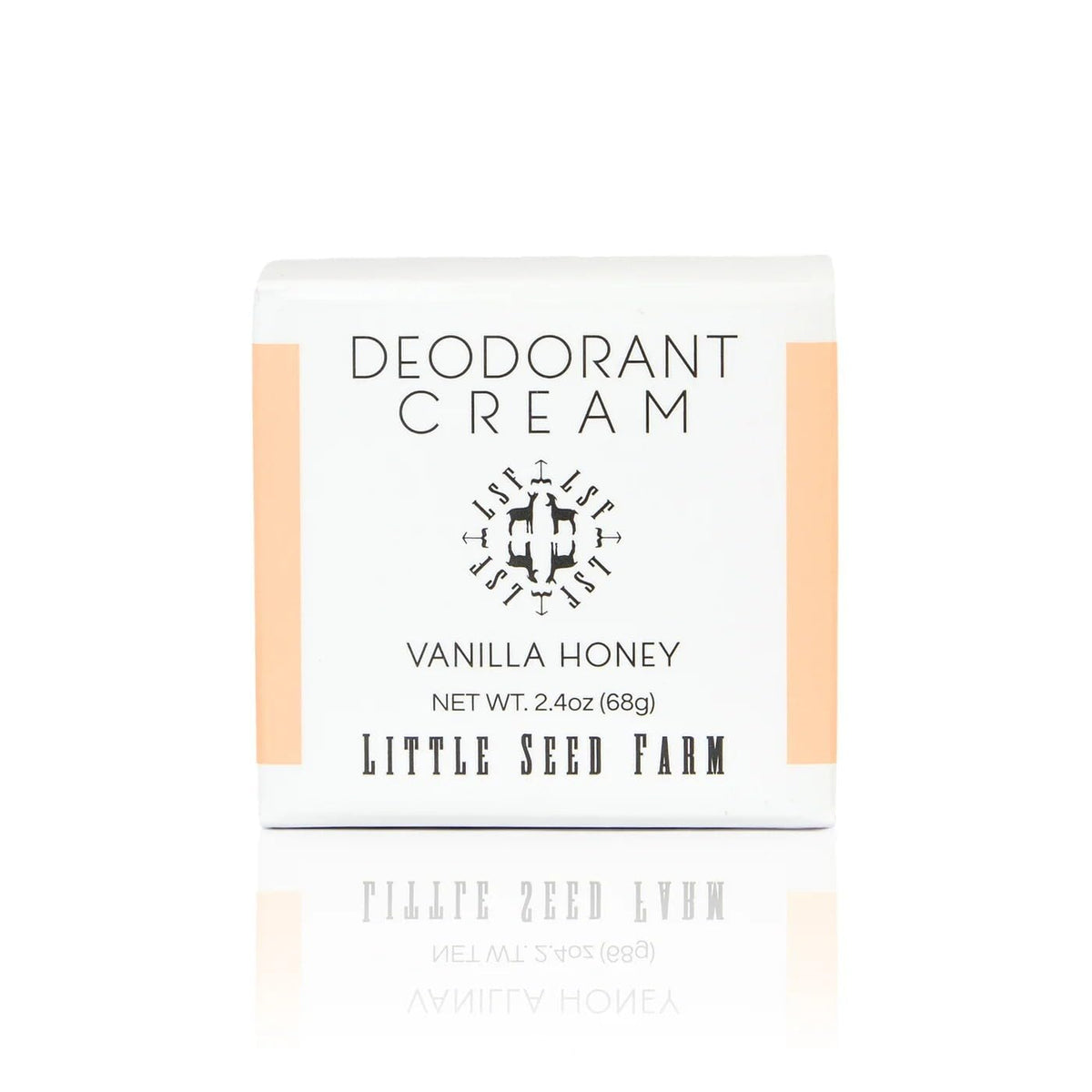 Little Seed Farm jar front view showing Vanilla Honey label and natural packaging benefit